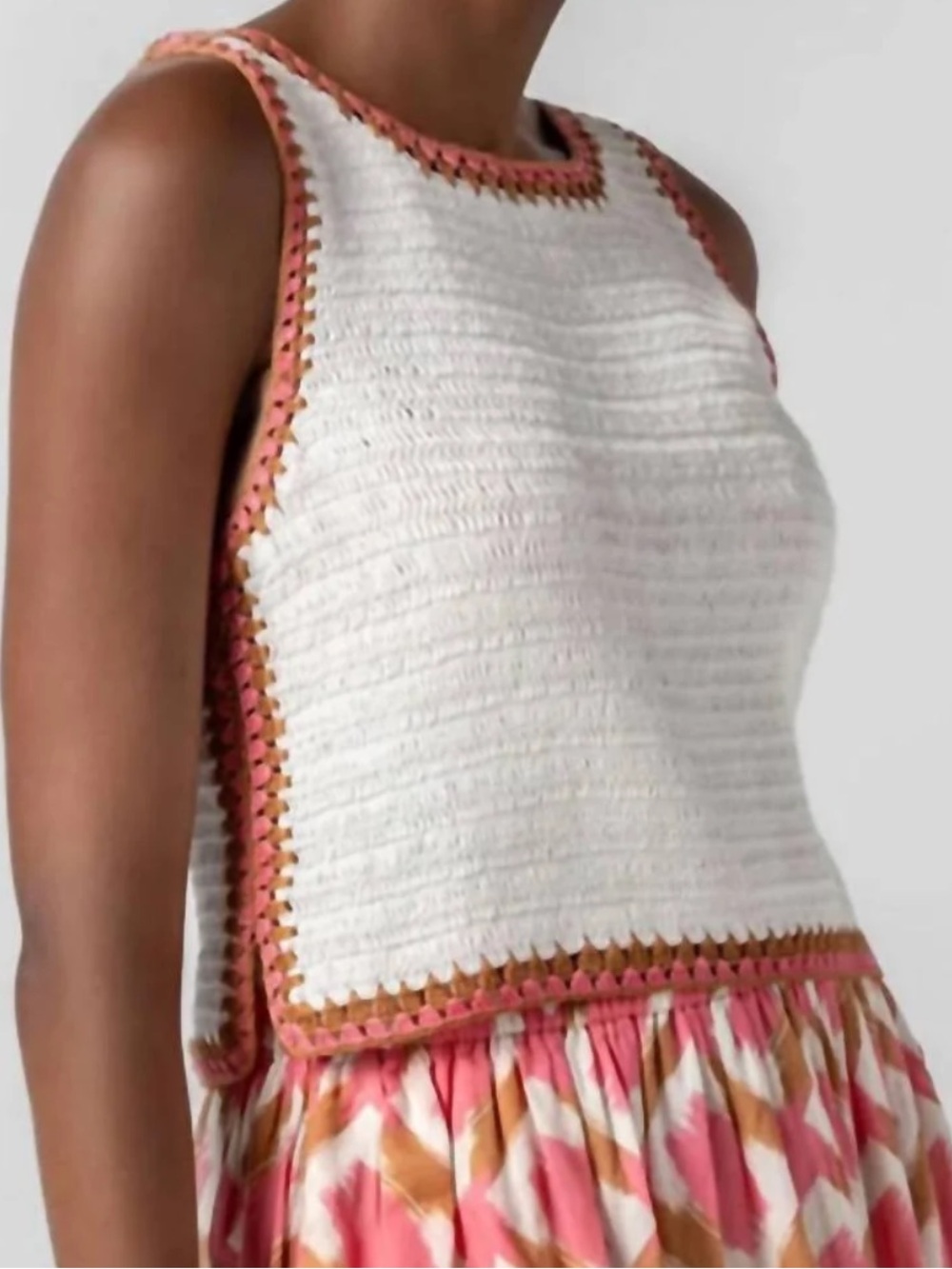 NWT Lilla P Crochet Crop Tank, Medium